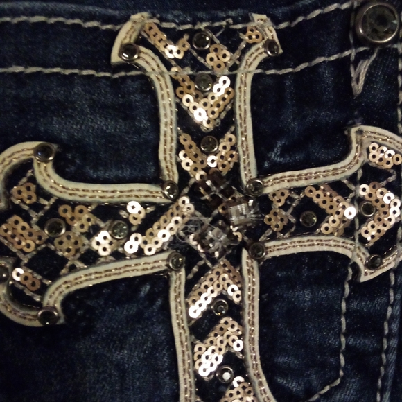 Miss Me Signature Rise Straight Leg Y2K Jeans - Picture 7 of 12